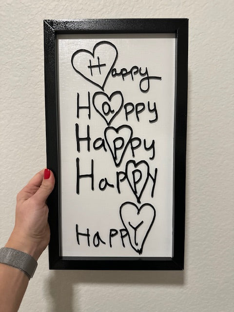 3D Custom Handwritten Art