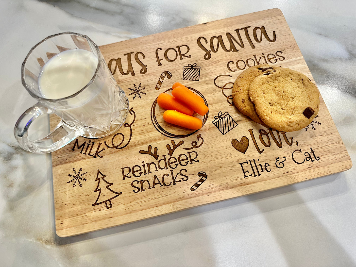 Treats for Santa Engraved Board