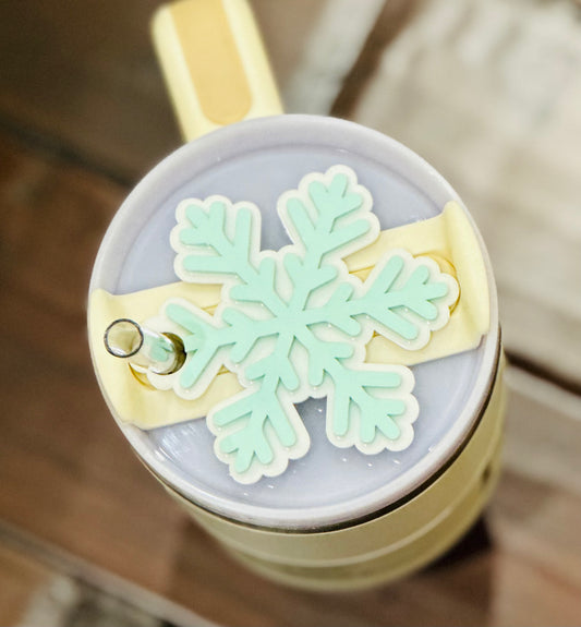 Pastel Snowflake Tumbler Topper