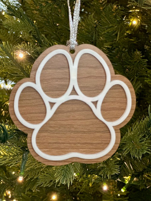 Personalized Paw Print Ornament