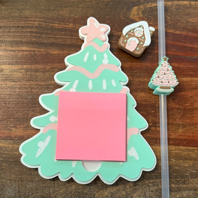 Vintage Christmas Tree Straw Charm