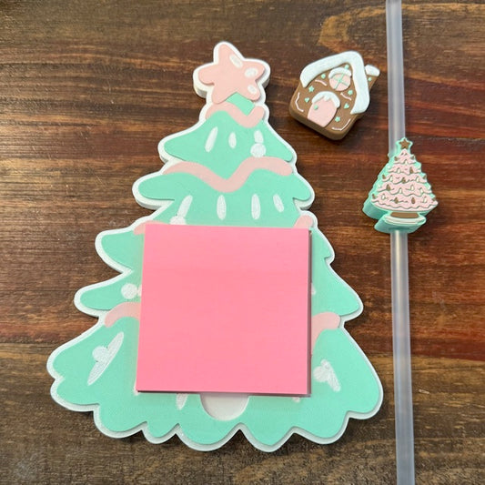 Vintage Christmas Tree Straw Charm