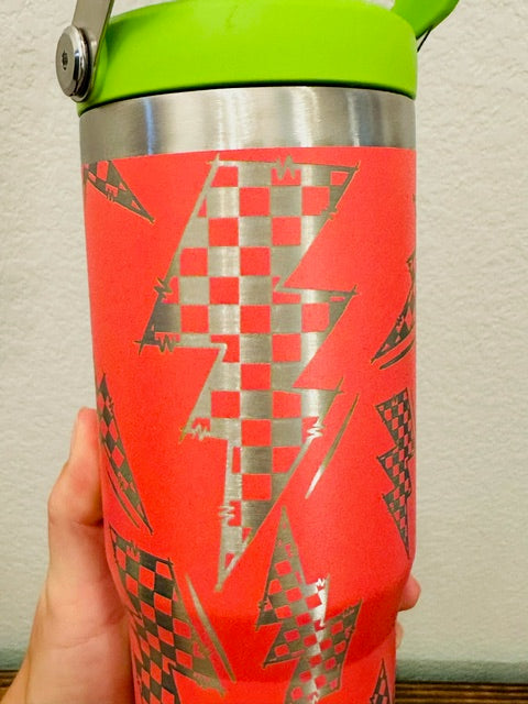 Retro Lightning Bolts - 30oz Ice Flow